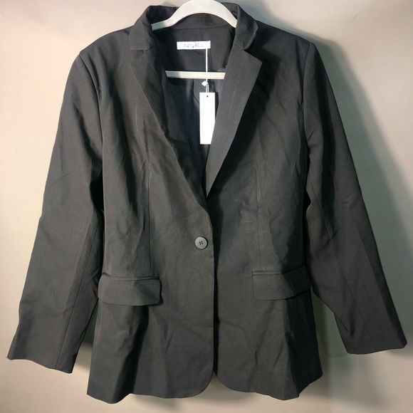 Cicy Bell Open Front Long Sleeve Casual Blazer - Picture 2 of 7